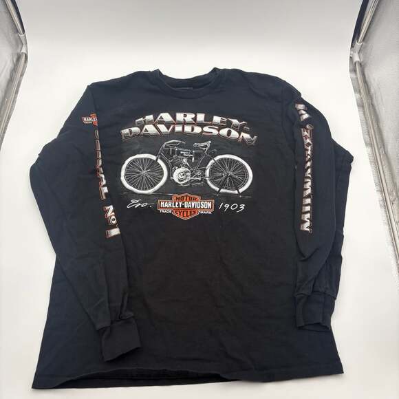 Harley-Davidson Other - Harley-Davidson Museum Long Sleeve T-Shirt Size M Black 1903 Motorcycle